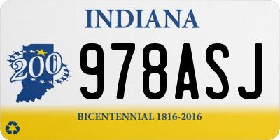 IN license plate 978ASJ