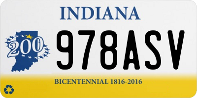 IN license plate 978ASV