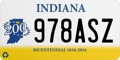 IN license plate 978ASZ