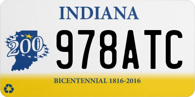 IN license plate 978ATC