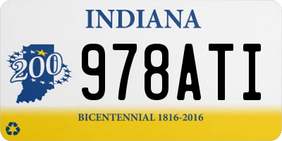 IN license plate 978ATI