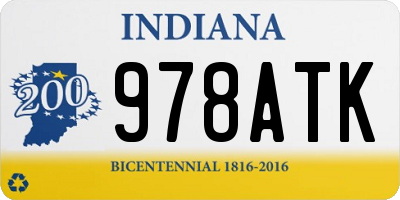 IN license plate 978ATK