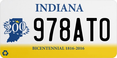 IN license plate 978ATO