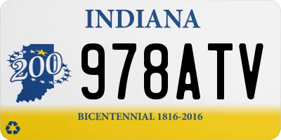 IN license plate 978ATV