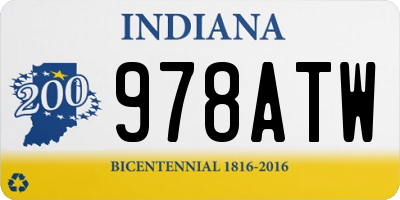 IN license plate 978ATW
