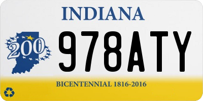 IN license plate 978ATY