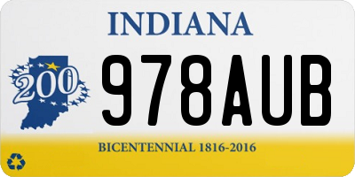 IN license plate 978AUB