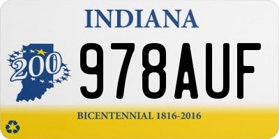 IN license plate 978AUF