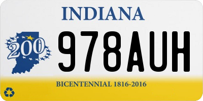 IN license plate 978AUH