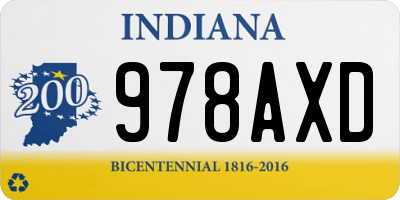 IN license plate 978AXD