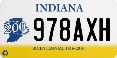 IN license plate 978AXH