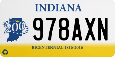IN license plate 978AXN