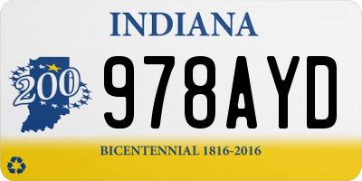 IN license plate 978AYD