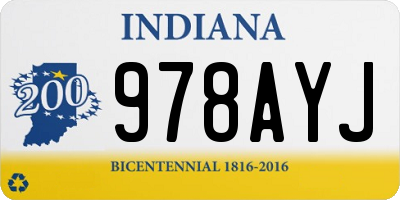 IN license plate 978AYJ
