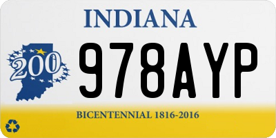 IN license plate 978AYP