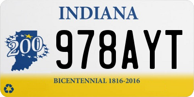 IN license plate 978AYT