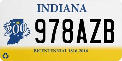 IN license plate 978AZB