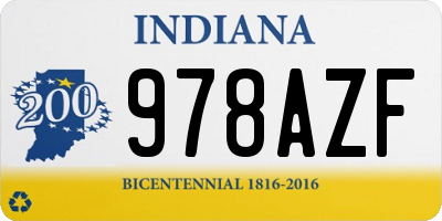 IN license plate 978AZF