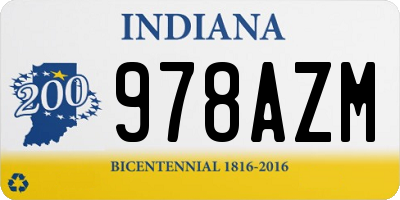 IN license plate 978AZM