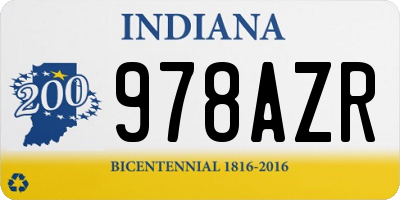 IN license plate 978AZR