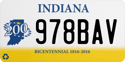 IN license plate 978BAV