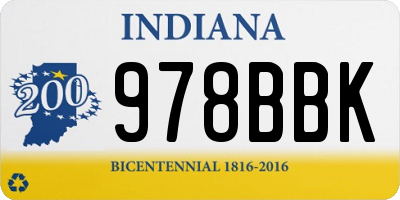 IN license plate 978BBK