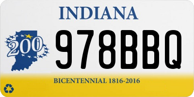 IN license plate 978BBQ