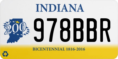 IN license plate 978BBR