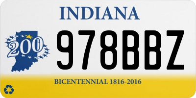 IN license plate 978BBZ