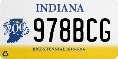IN license plate 978BCG