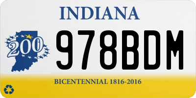IN license plate 978BDM