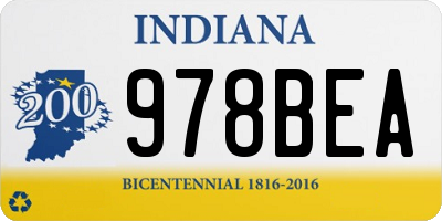 IN license plate 978BEA