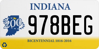 IN license plate 978BEG