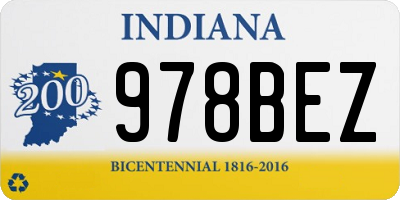 IN license plate 978BEZ