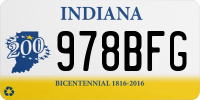 IN license plate 978BFG