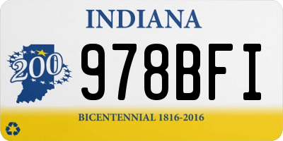 IN license plate 978BFI