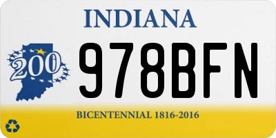 IN license plate 978BFN
