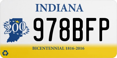 IN license plate 978BFP