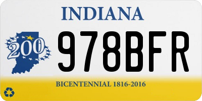 IN license plate 978BFR