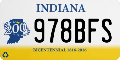 IN license plate 978BFS