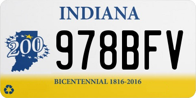 IN license plate 978BFV