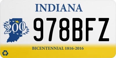 IN license plate 978BFZ