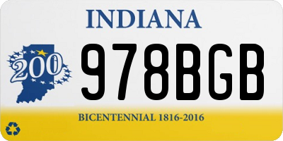 IN license plate 978BGB