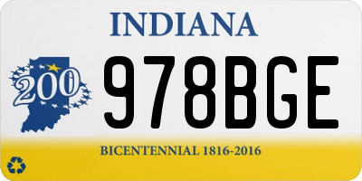 IN license plate 978BGE