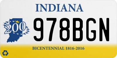 IN license plate 978BGN