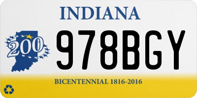 IN license plate 978BGY