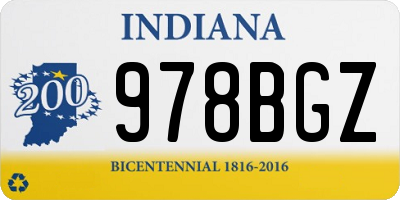 IN license plate 978BGZ