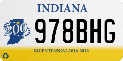 IN license plate 978BHG