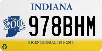 IN license plate 978BHM