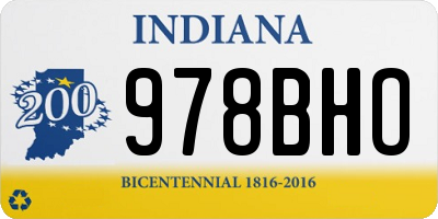 IN license plate 978BHO